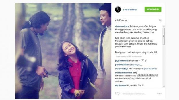 Sherina pun berduka. 