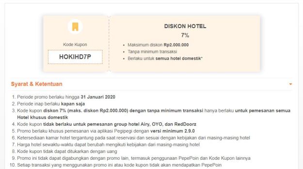 contoh diskon hotel
